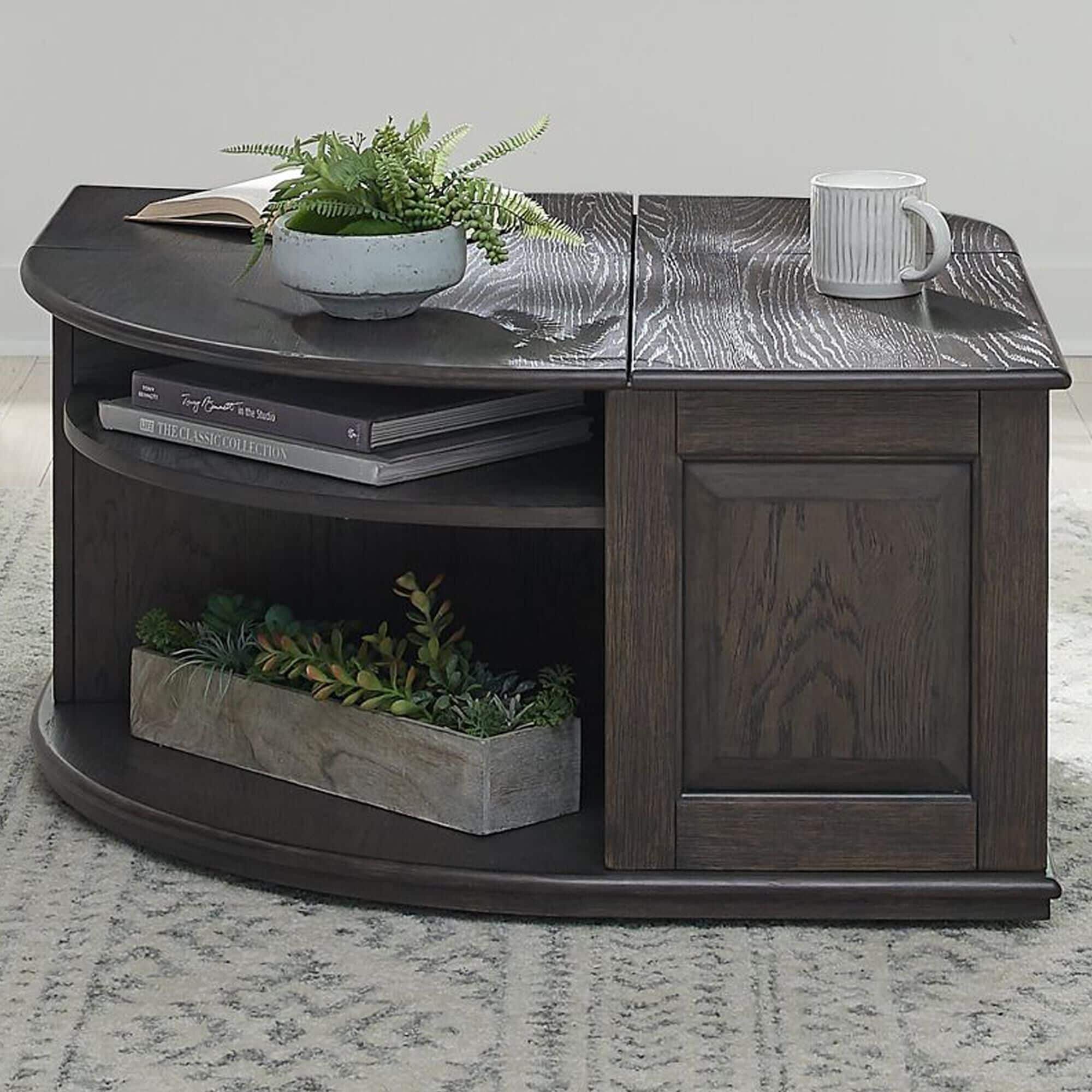 Belle Furnishings Wallace Cocktail Table in Aged Oak NFM