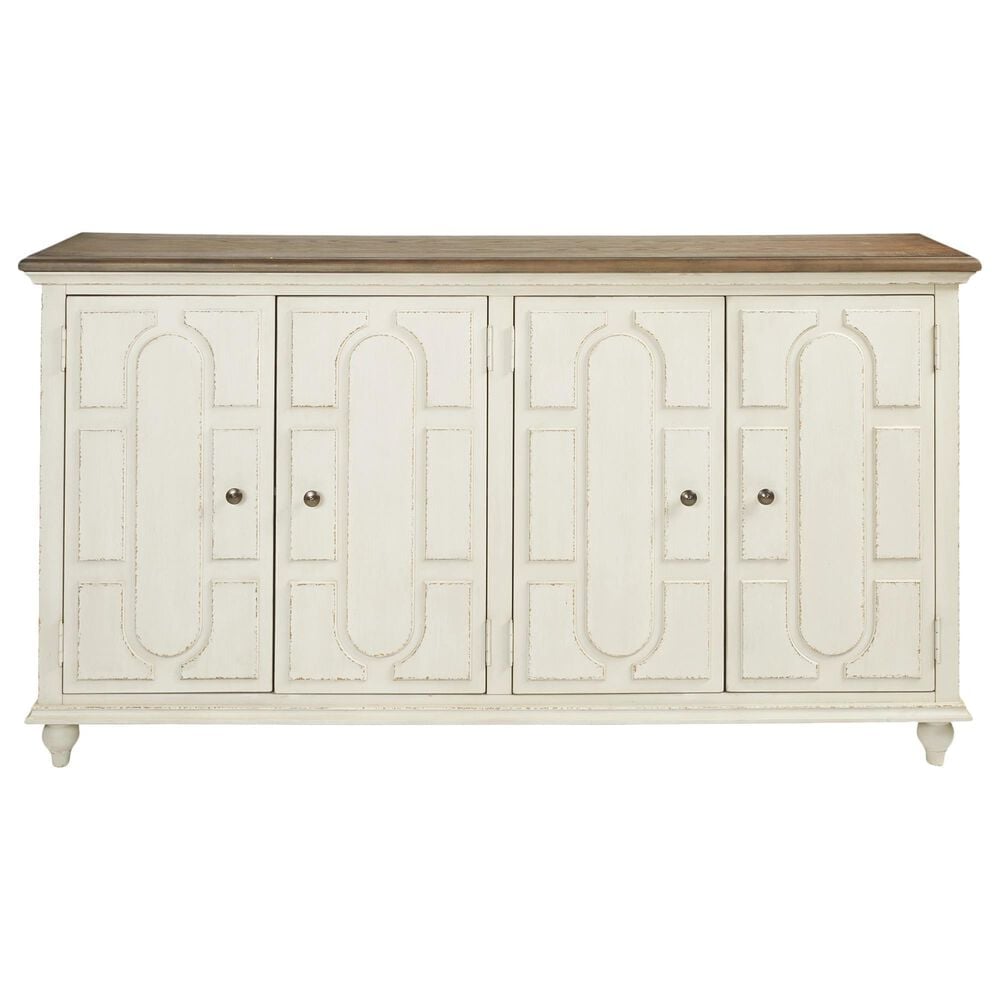 Ashley Roranville Accent Cabinet in Antique White and Brown, , large