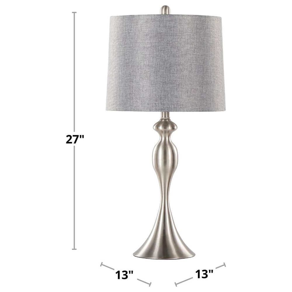LumiSource Ashland Table Lamp in Brushed Nickel (Set of 2), , large