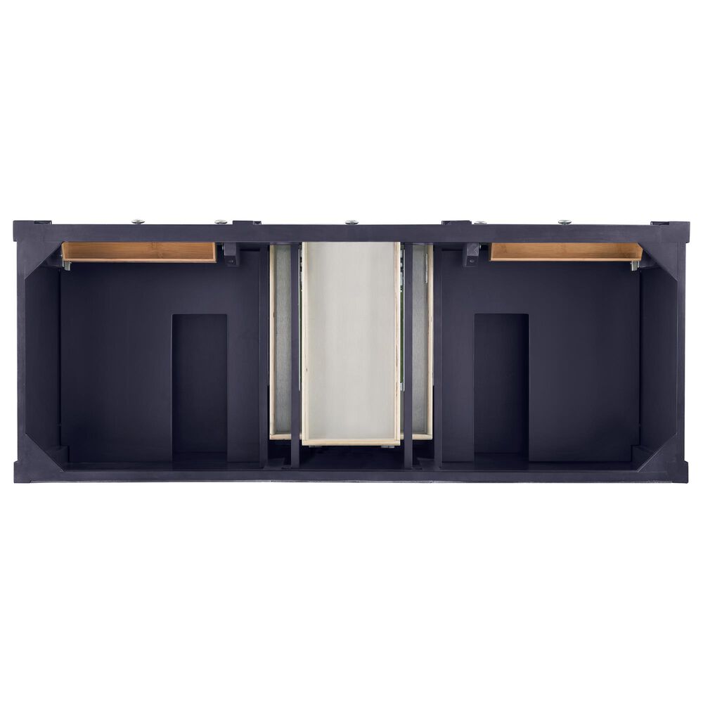 James Martin Brittany 60" Double Bathroom Vanity in Victory Blue with 3 cm Tajnar Eclos Top and Rectangular Sinks, , large