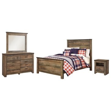 Ashley Trinell 4-Piece Full Bedroom Set in Brown, , large