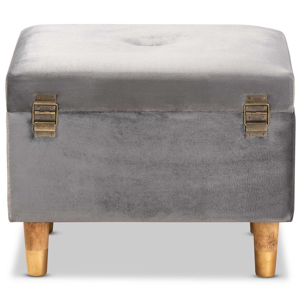 Baxton Studio Elias Storage Ottoman in Grey, , large