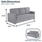 Lifestyle Solutions Mia Convertible Sofa in Light Gray, , large