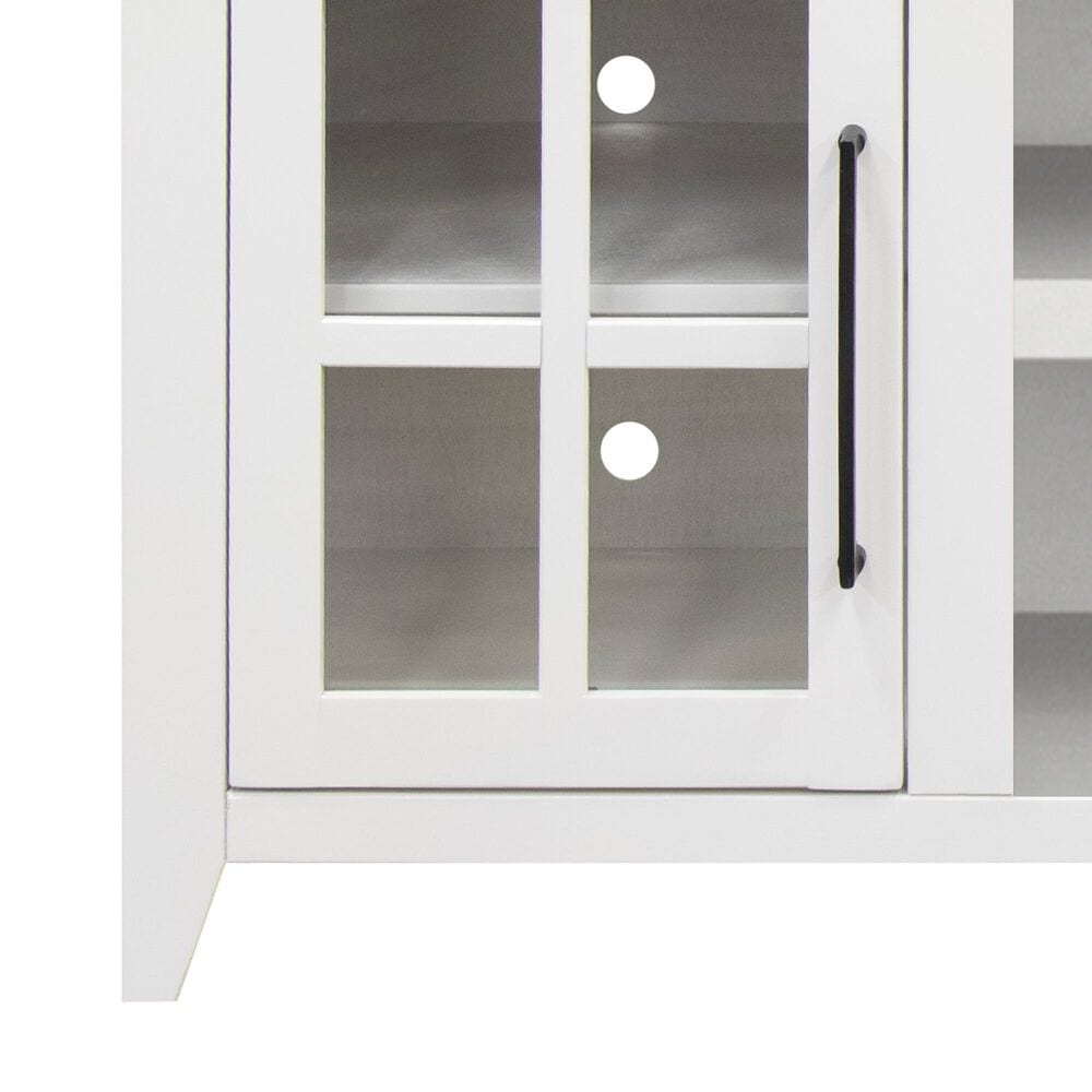 Legends Home Providence 66" TV Console in White and Bourbon, , large