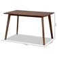 Baxton Studio Britte Dining Table in Walnut Brown - Table Only, , large