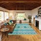 Dalyn Rug Company Phoenix 9" x 12" Teal Indoor/Outdoor Area Rug, , large