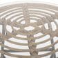 Hearth and Haven Orlando Round Patio Side Table in Light Brown and Polished Black, , large