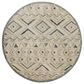 L&R Resources Sinuous Geometric Motif 6" Round Cream, Blue and Gray Area Rug, , large