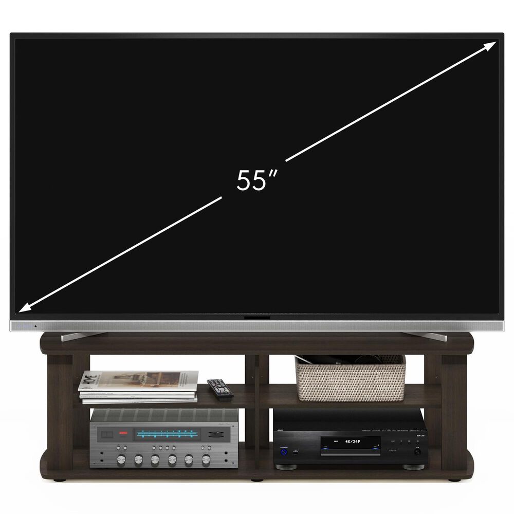 HOMLUX 43.3" Modern Entertainment Center TV Stand in Dark Brown, , large