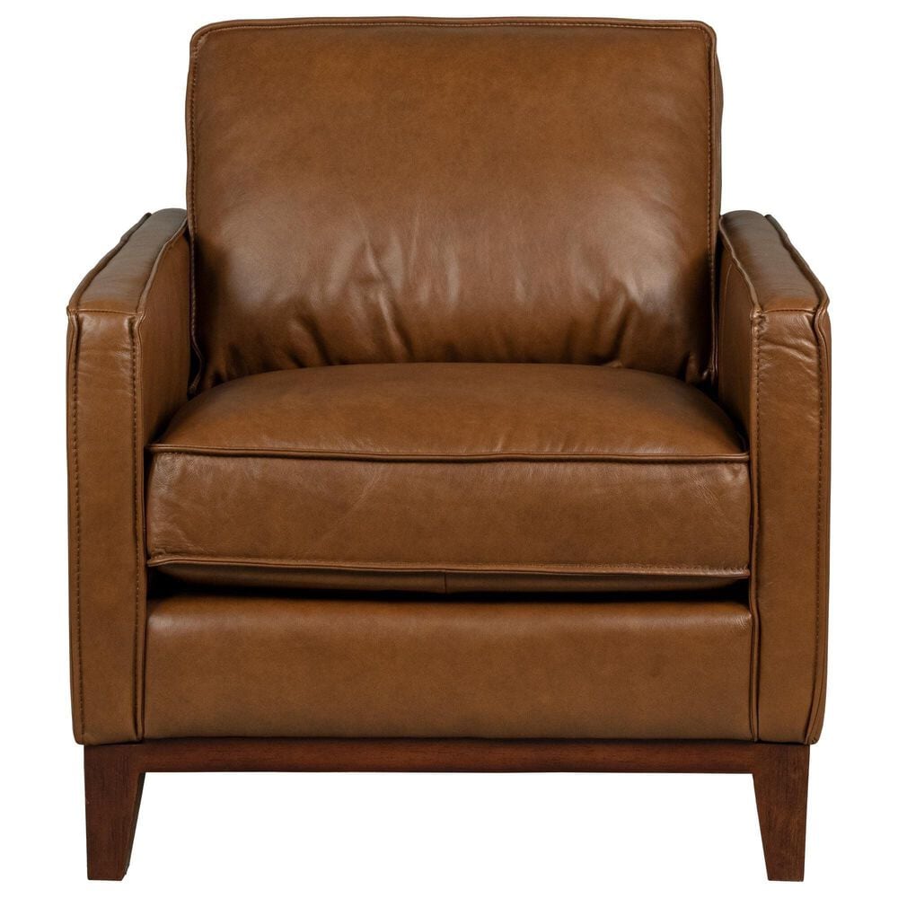 Italiano Furniture Weston 4-Piece Stationary Leather Living Room Set in Highland Brown, , large