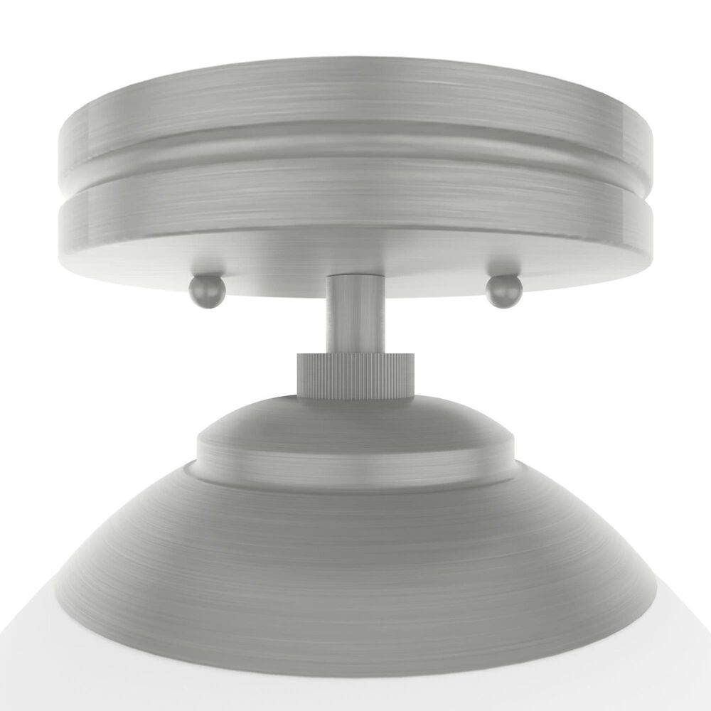 Hunter Hepburn 1-Light Semi-Flush Mount in Brushed Nickel, , large