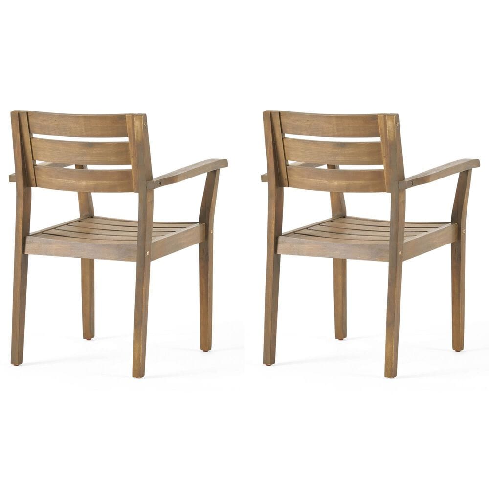 Hearth and Haven Stamford Patio Dining Chair in Gray (Set of 2), , large