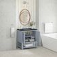 James Martin Vanities Breckenridge 30" Single Bathroom Vanity in Serenity Blue with 3 cm Charcoal Soapstone Quartz Top and Rectangular Sink, , large