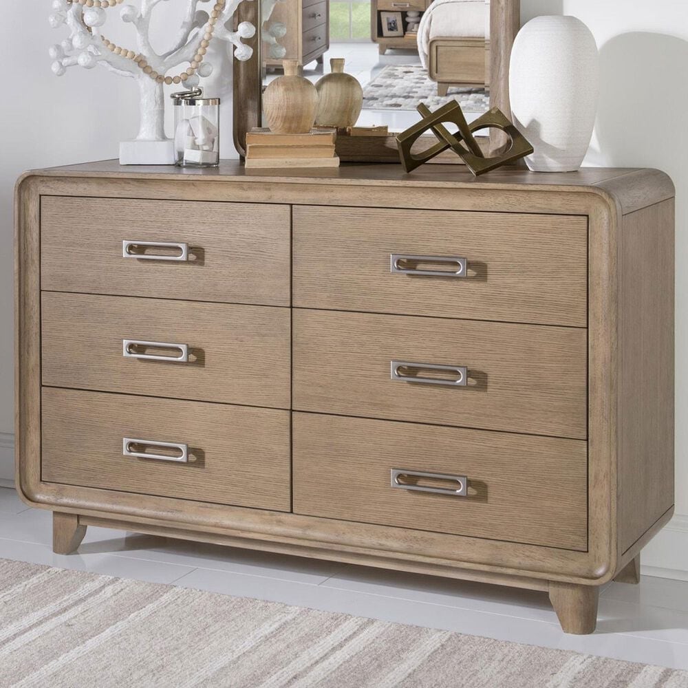 St Claire Home Theo 6-Drawer Dresser in Desert Oak, , large