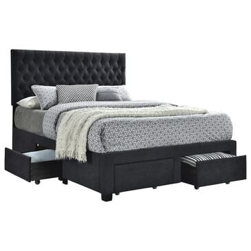 Pacific Landing Soledad Full Upholstered Storage Bed in Grey, , large
