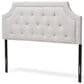 Baxton Studio Mars Queen Panel Headboard in Greyish Beige, , large