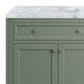 James Martin Vanities Chicago 36" Single Bathroom Vanity in Smokey Celadon with 3 cm Carrara White Marble Top and Rectangular Sink, , large
