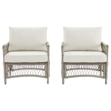 Crosley Furniture Thatcher Patio Arm Chair in Creme (Set of 2), , large