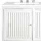 James Martin Vanities Addison 60" Double Bathroom Vanity in Glossy White with 3 cm Ethereal Noctis Quartz Top and Rectangular Sinks, , large
