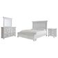 Ashley Kanwyn 4 Piece King Bedroom Set in Distressed Whitewash, , large