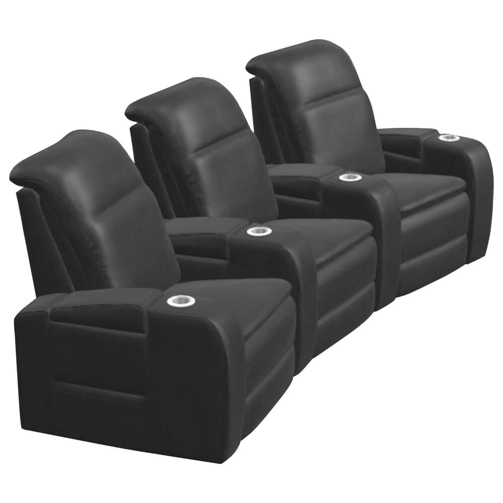 Style Expressions Vertex 3pc triple power Home Theater Seating in Bali Match Spider, , large