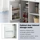 HOMLUX 53" Kitchen Island with Drop-Leaf in White, , large