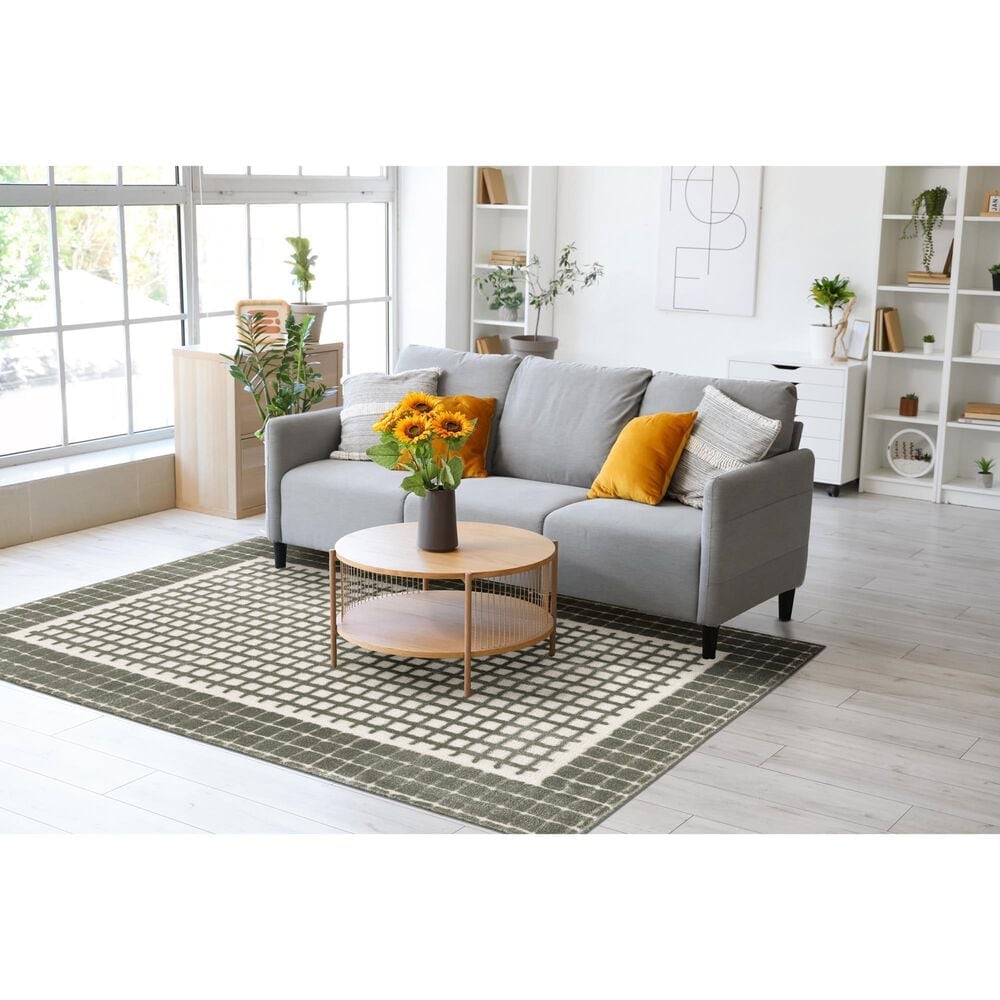 Central Oriental Grove 7252SL Sage and Lace 5' x 7'6" Area Rug, , large