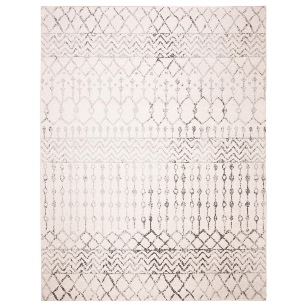 Safavieh Tulum TUL270A 9" x 12" Ivory and Grey Area Rug, , large
