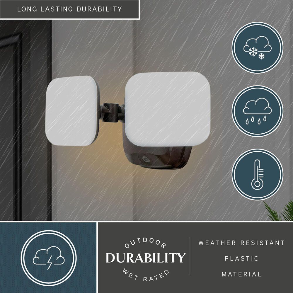 Vaxcel Theta 2-Light LED Outdoor Dusk-to-Dawn Flood Light in Bronze, , large