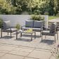 CorLiving Eden 4-Piece Patio Conversation Set in Grey, , large