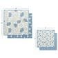 Werkshoppe Coneflower All Purpose Towel in Blue (Set of 4), , large