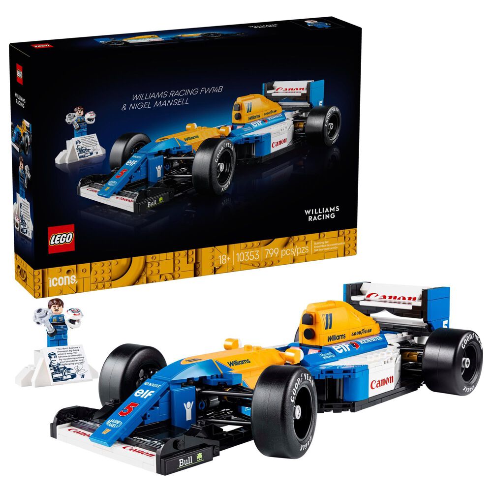 LEGO Icons Williams Racing FW14B and Nigel Mansell Building Set, , large