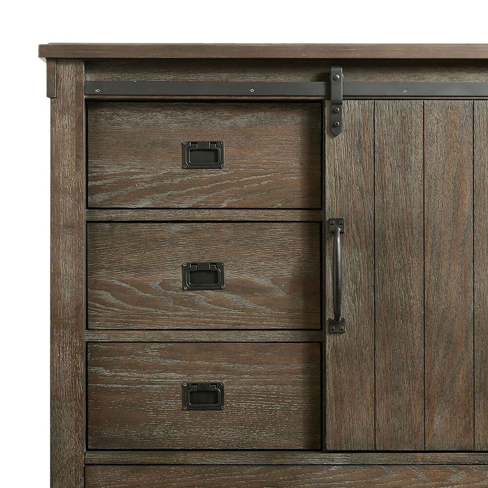 Mayberry Hill Scott 5 Drawer Chest in Dark Walnut, , large