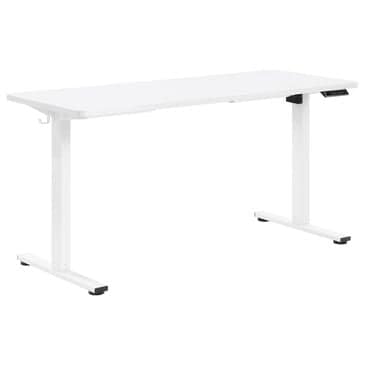 OSP Home Primo 60" Electric Sit and Stand Desk in White, , large