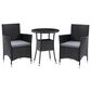 CorLiving Parksville 3-Piece Patio Bistro Set in Black, , large