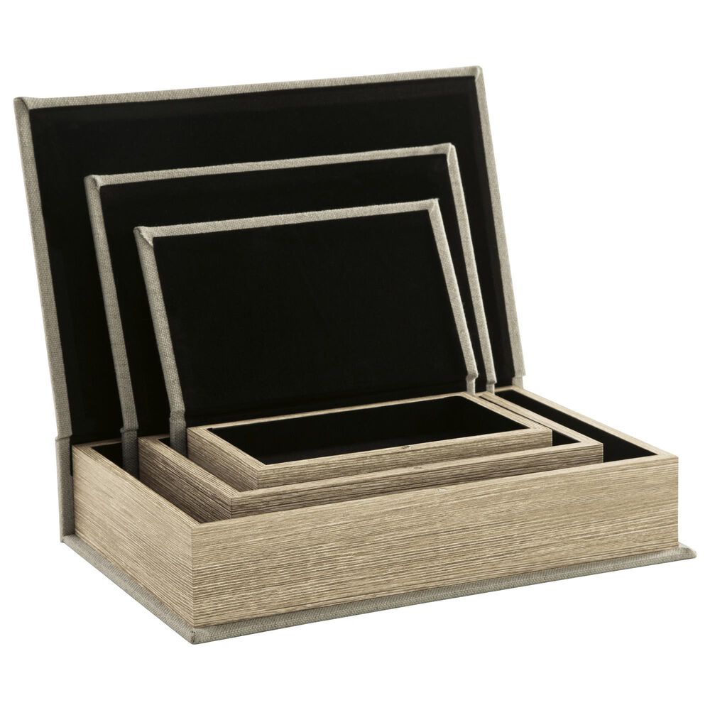 Ashley Jolina Decorative Box in Linen &#40;Set of 3&#41;, , large
