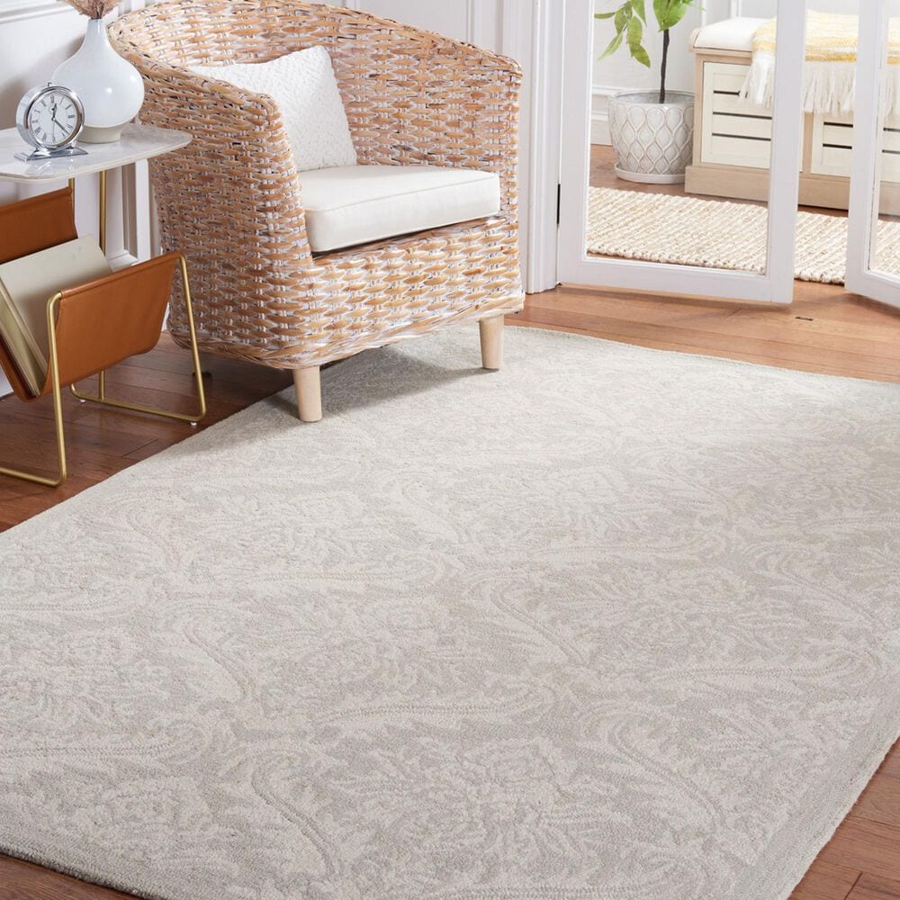 Safavieh Micro-Loop 8&#39; x 10&#39; Silver Area Rug, , large