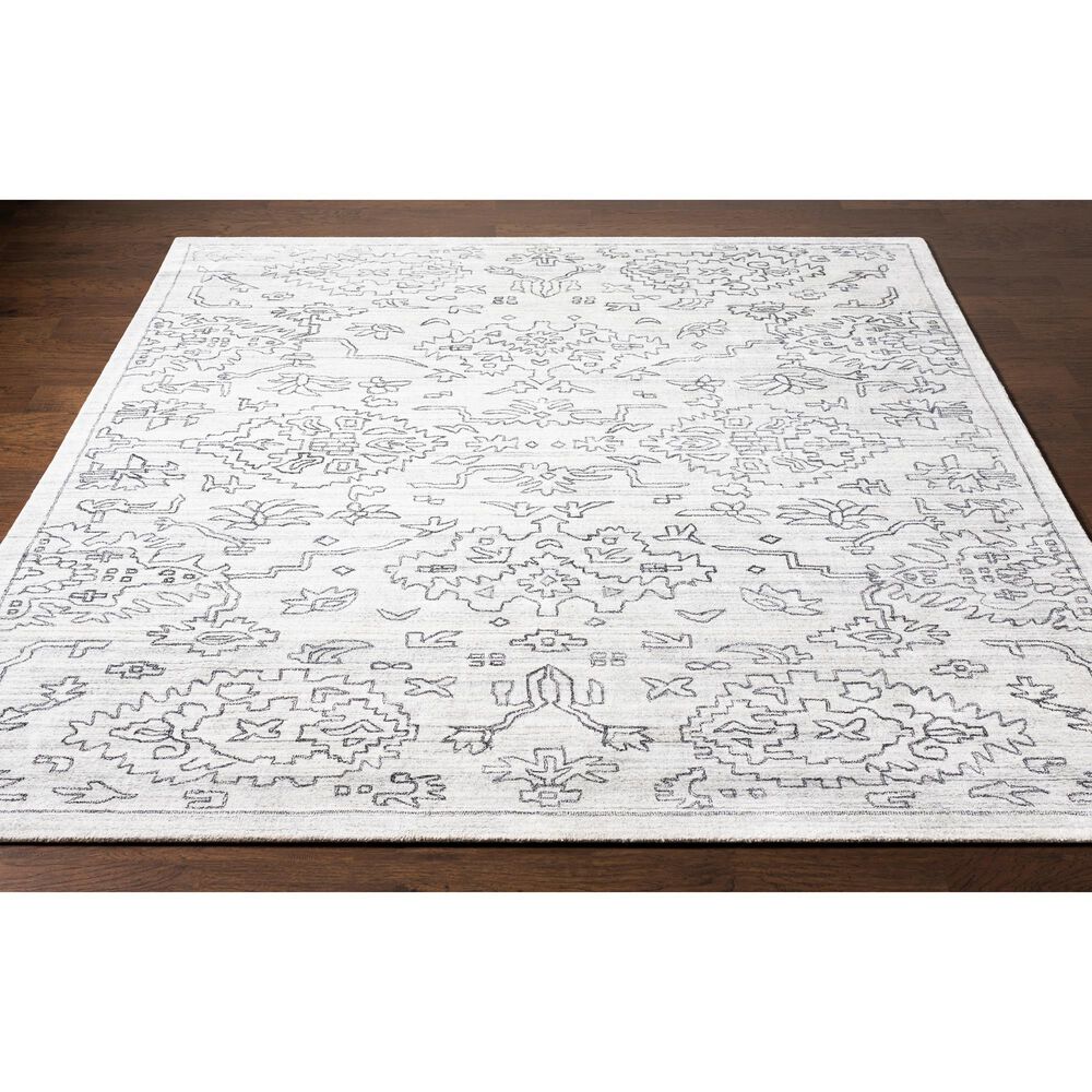 Surya Hightower 10&#39; x 14&#39; White and Black Area Rug, , large