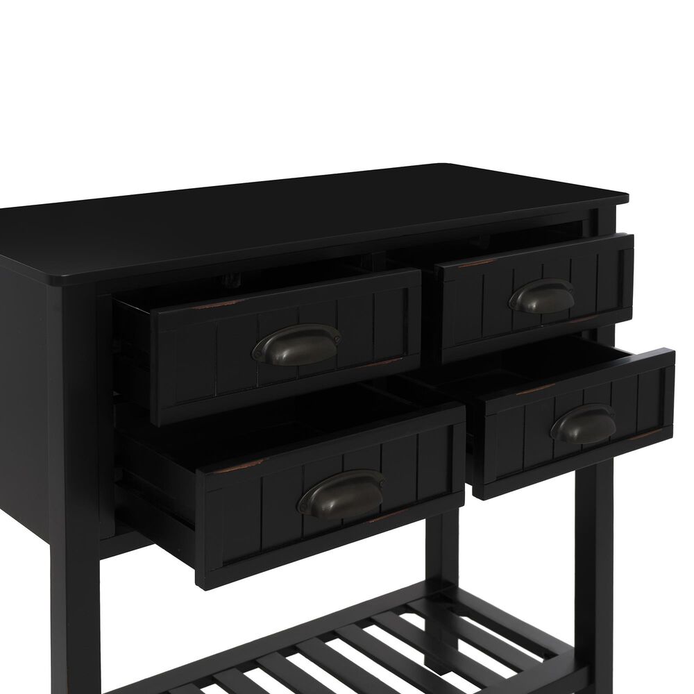 Linon Home Decor Blume 4-Drawer Console in Antique Black, , large