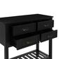 Linon Home Decor Blume 4-Drawer Console in Antique Black, , large