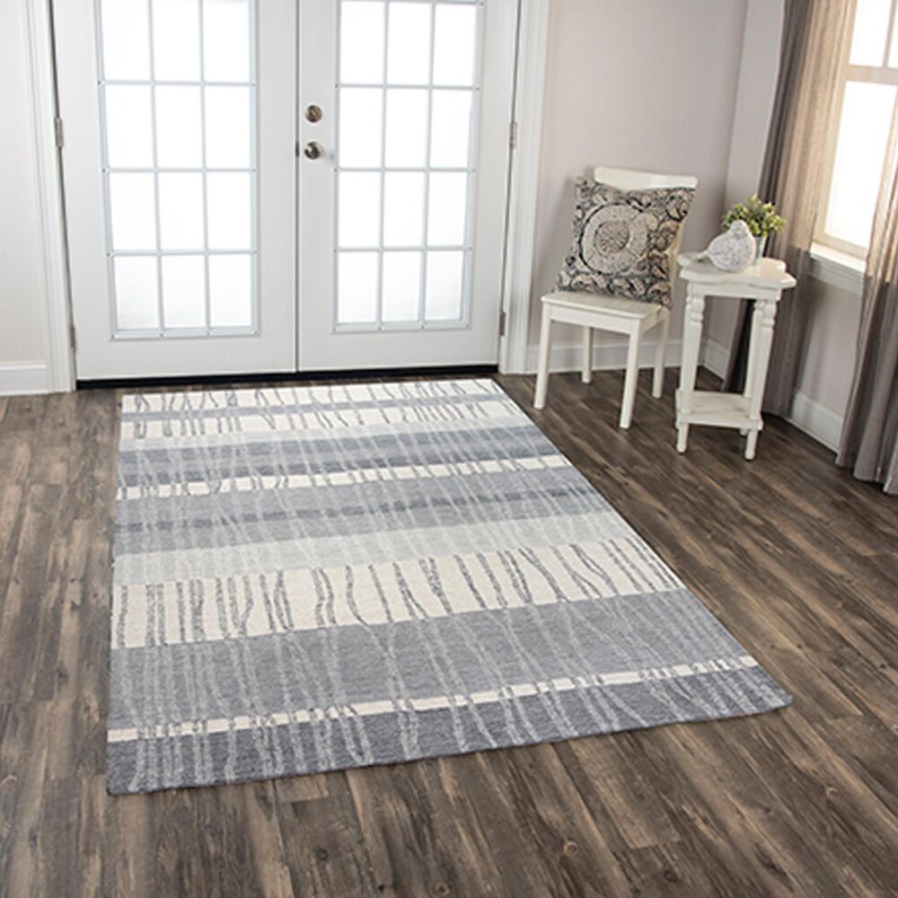 RIZZY Taylor TAY889 5&#39; x 7&#39;6&quot; Gray Area Rug, , large