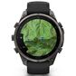 Garmin fenix 9 Pro Smartwatch 47mm Carbon Gray DLC Titanium with Black and Pebble Gray Silicone Band, , large