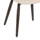 LumiSource Fabrico Side Chair with Cream Faux Leather Cushion in Dark Walnut (Set of 2), , large