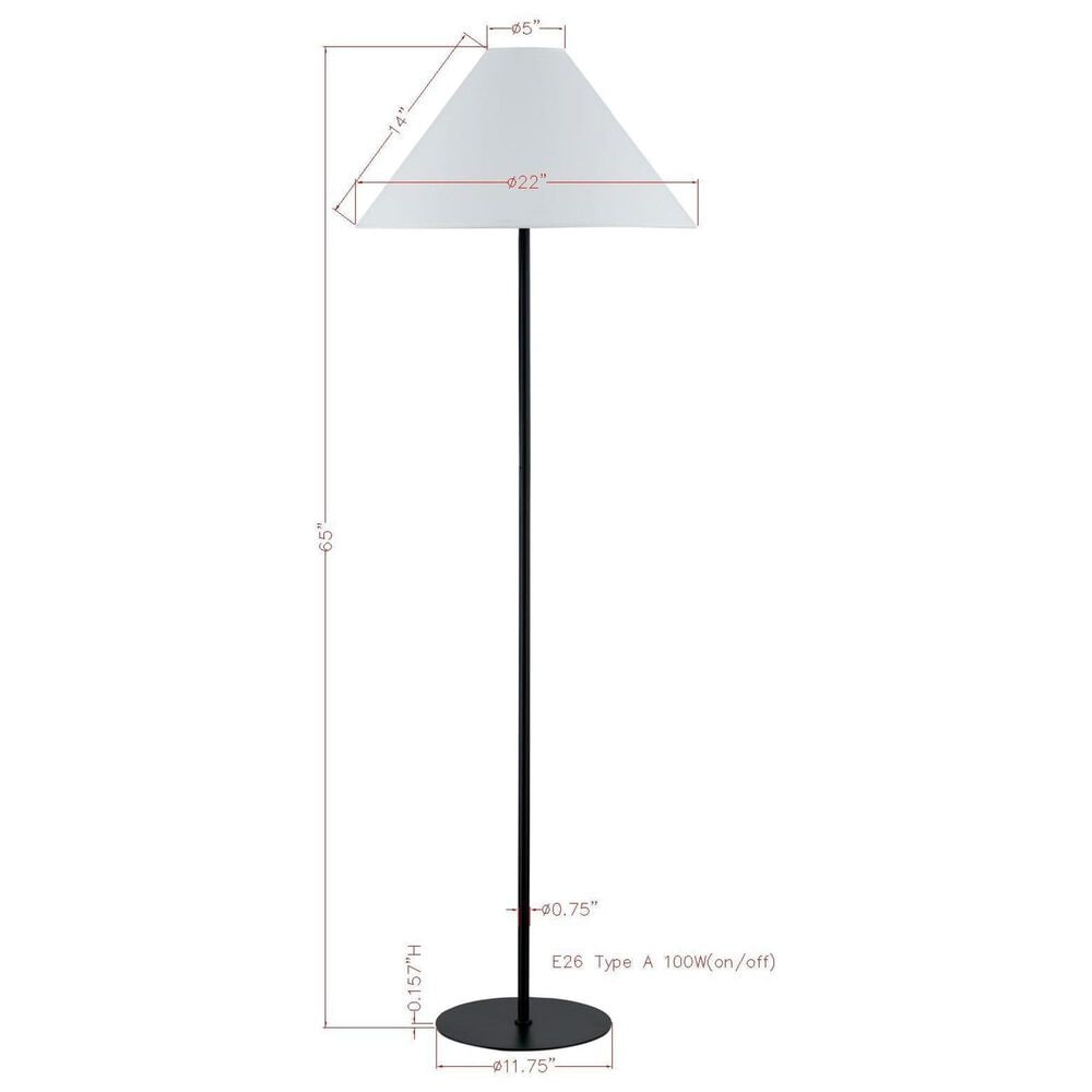 Southern Lighting Brock Floor Lamp in Black, , large