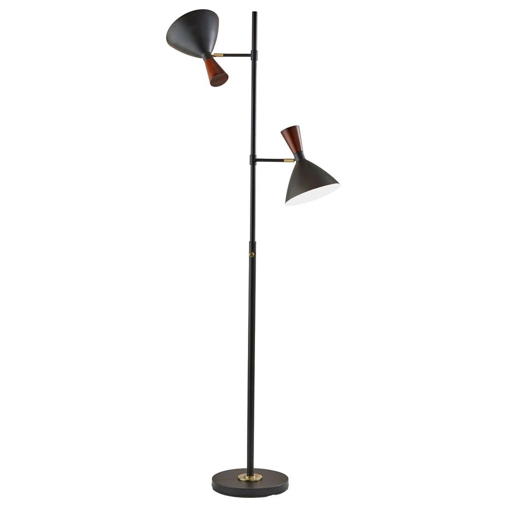 Adesso Arlo Tree Lamp in Black and Antique Brass, , large
