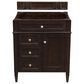 James Martin Vanities Brittany 30" Single Bathroom Vanity in Burnished Mahogany with 3 cm Ethereal Noctis Top and Rectangle Sink, , large