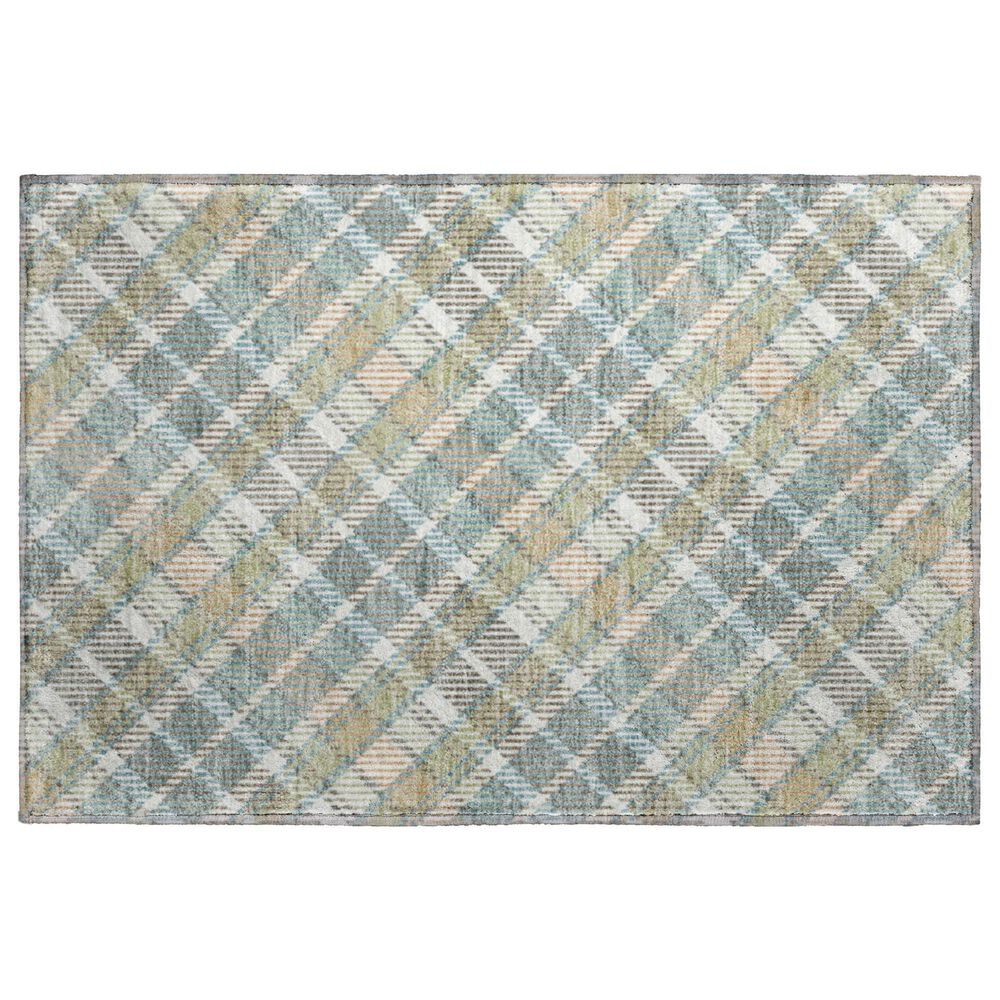 Dalyn Rug Company Soft Essentials Plaid Seaside 2"6" x 3"10" Indoor/Outdoor Area Rug, , large