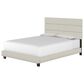 Accent Sicily Queen Upholstered Platform Bed in White, , large