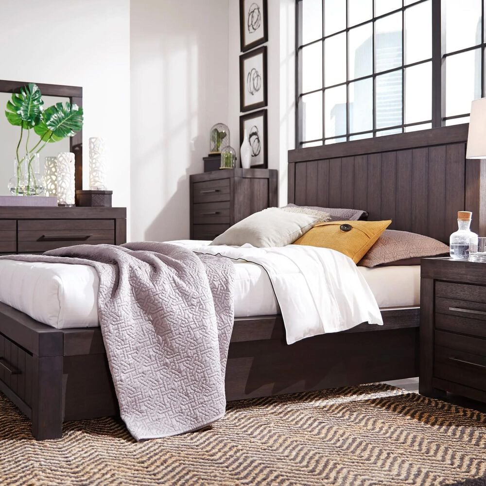 Urban Home Heath King Storage Bed in Basalt Gray, , large