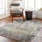 Surya Aisha 10" x 14" Light Blue, Medium Brown, Tan and Mustard Area Rug, , large